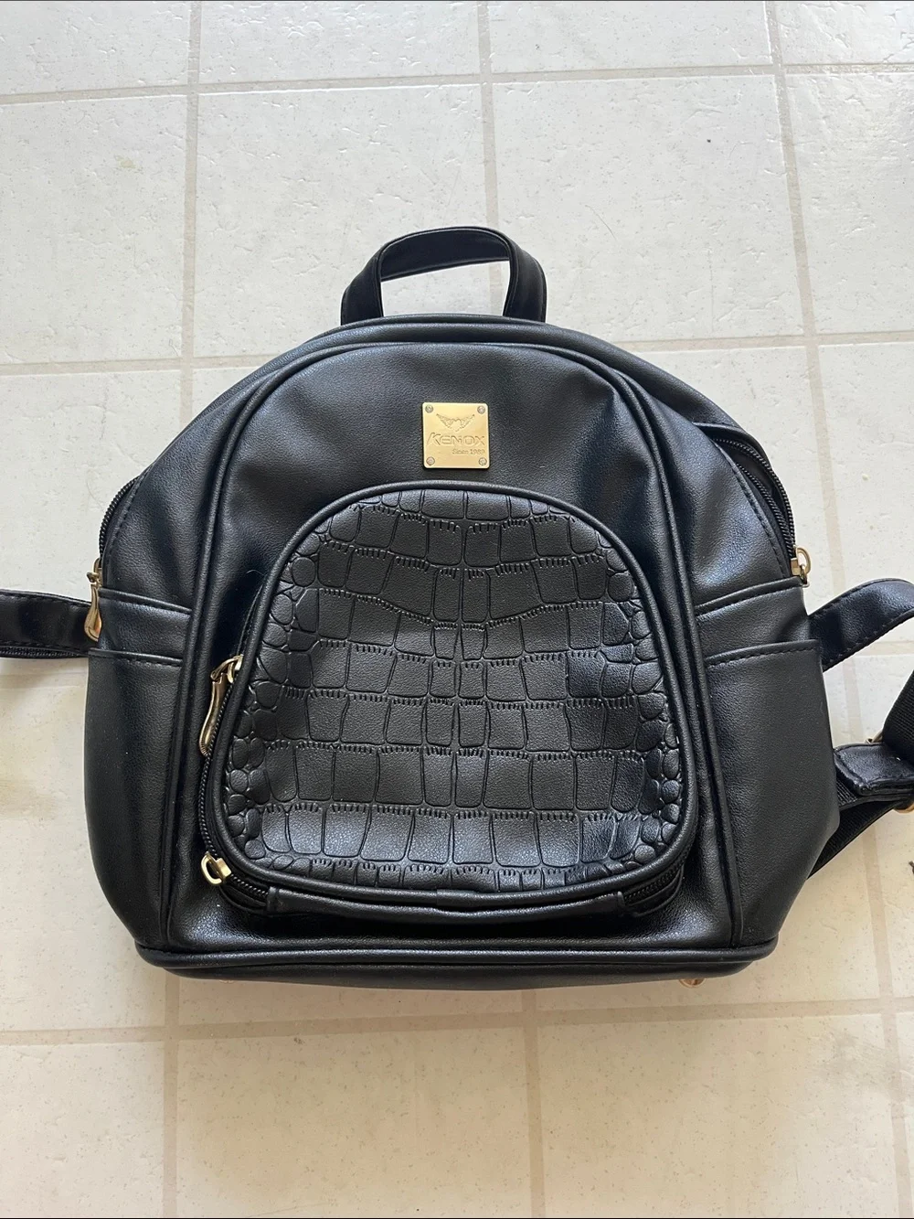 Kenox Faux Leather Mini Backpack